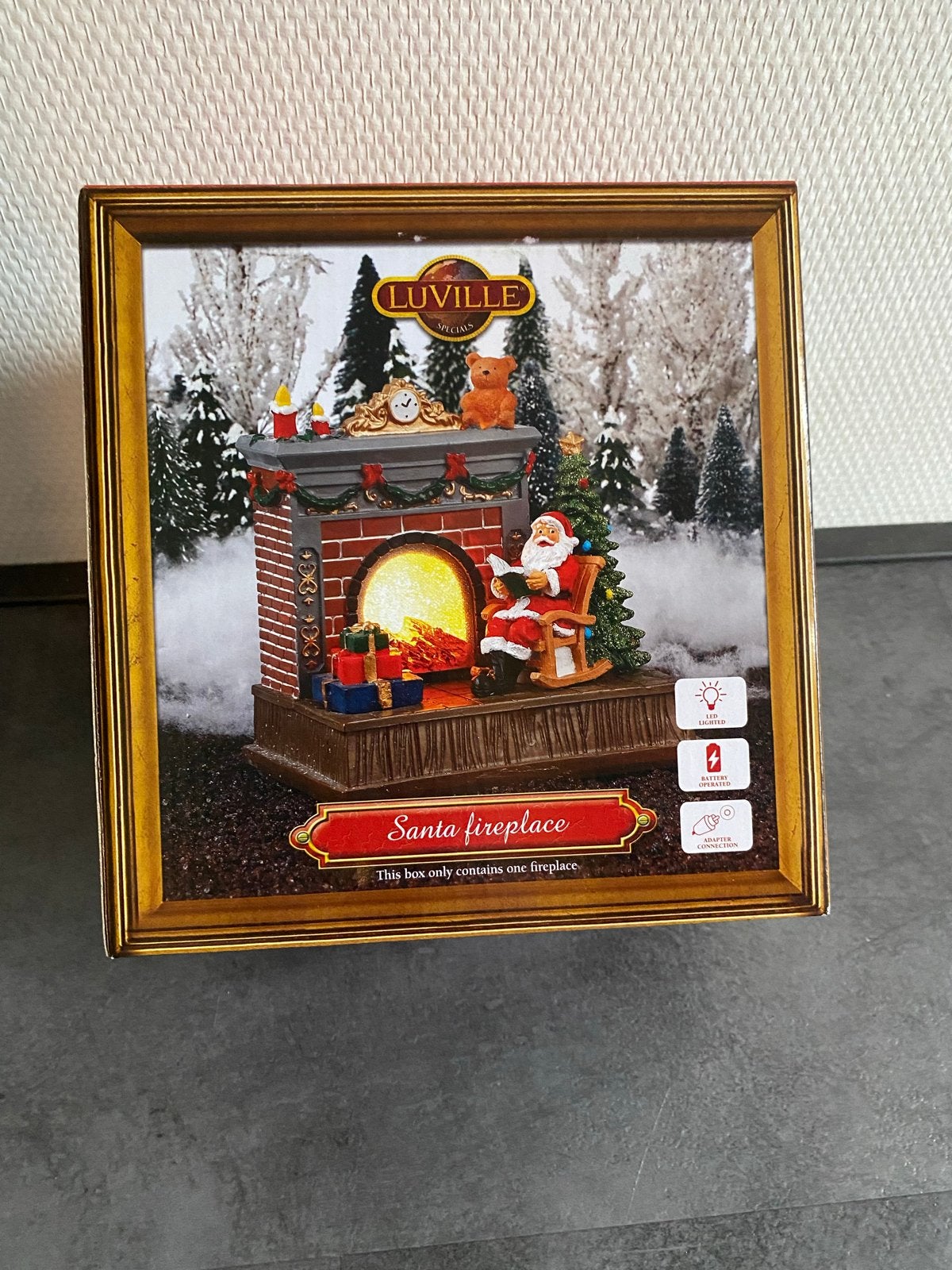 Luville kersthuisje ‘Santa fireplace’, Diversen, Kerst, Ophalen of Verzenden, Nieuw