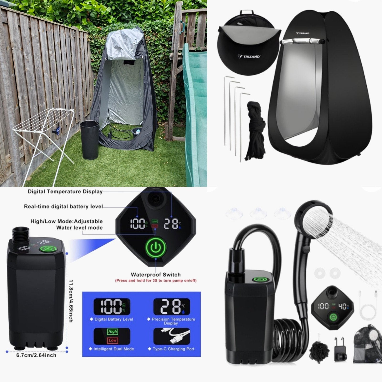 Mobiele nooddouche met tent, Ophalen