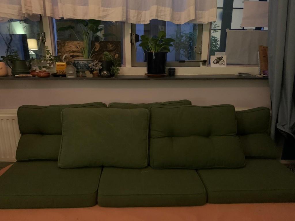 Kussens, Ophalen, Gebruikt, Groen, Rechthoekig