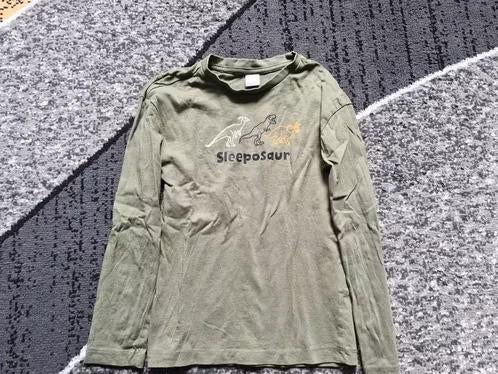 Donkergroen Dino pyjamashirt Maat 104-110 hh, Onbekend, Ophalen of Verzenden, Zo goed als nieuw, Onbekend