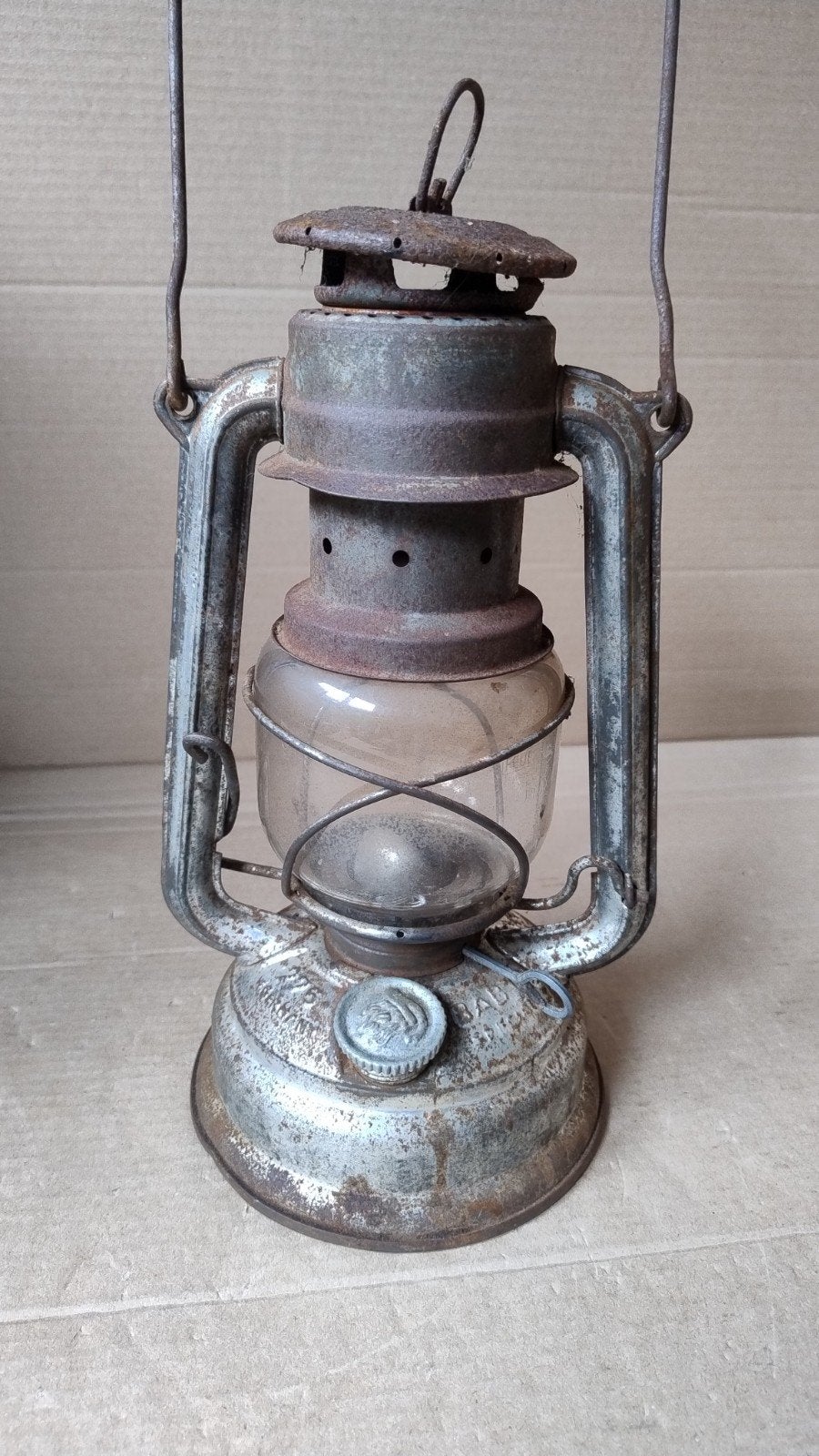 Oude Feuerhand 276 stormlamp olielamp met patina, werkend, Antiek en Kunst, Ophalen of Verzenden