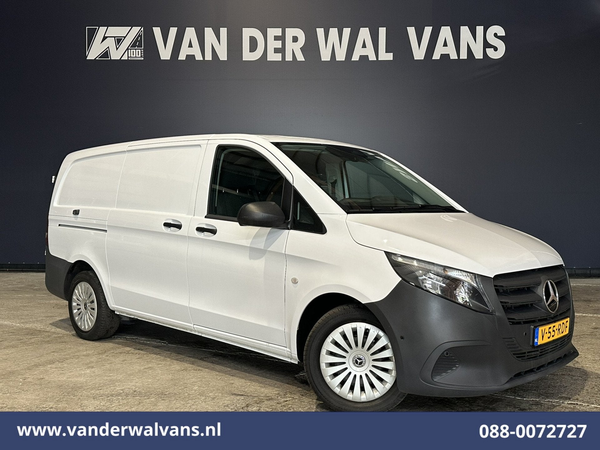 Mercedes-Benz Vito 116 CDI 164pk L2H1 2025 MODEL Euro6 Airco, Auto's, Gebruikt, 2000 kg, Wit, Mercedes-Benz