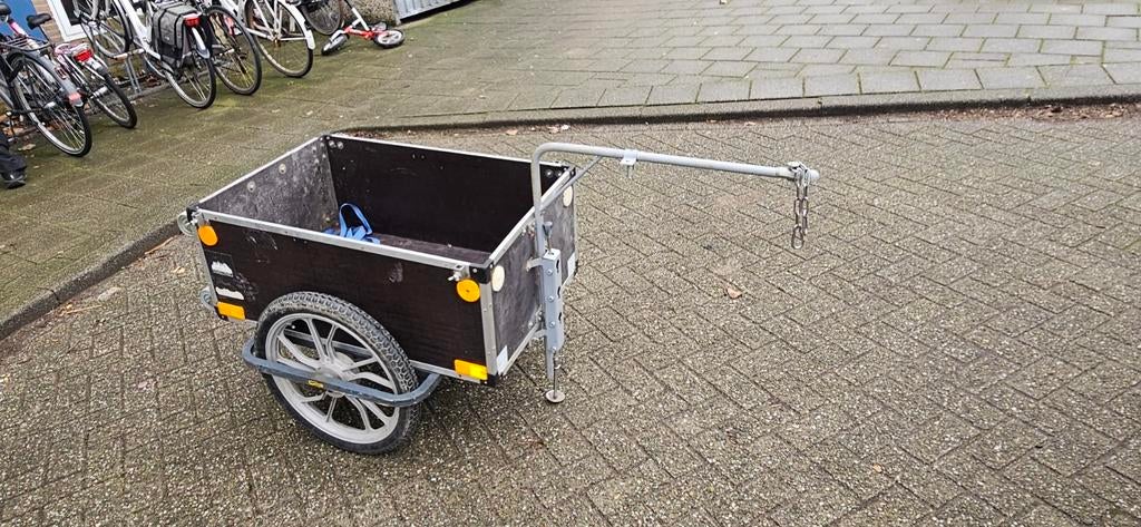 Stevige Roland Jumbo Fietskar/viskar met koppeling, Fietsen en Brommers, Fietsaccessoires | Aanhangers en Karren, Gebruikt, Bagagekar