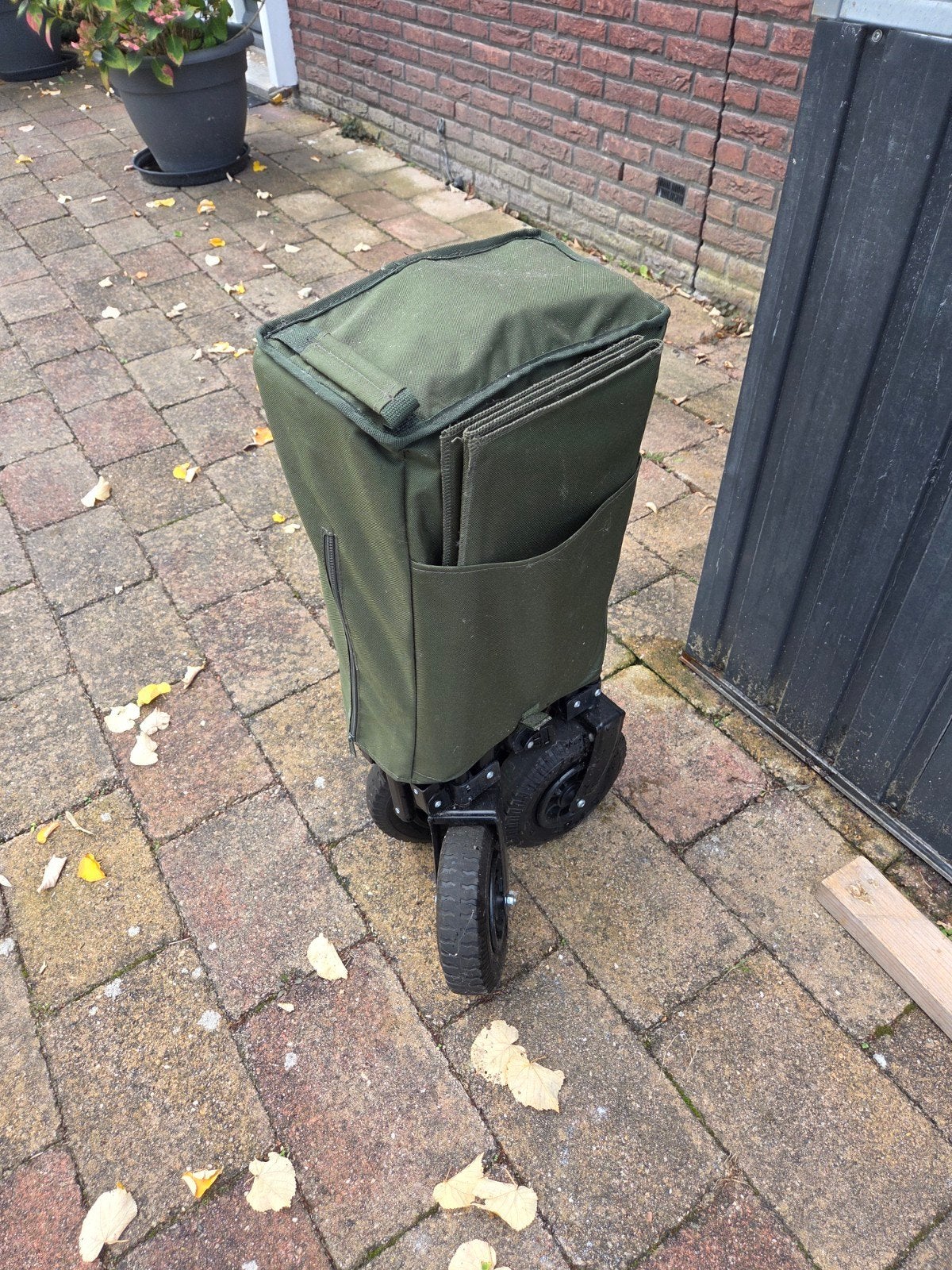 Campart Opvouwbare Bolderwagen - Groen, 70kg draagvermogen, Ophalen, Opvouwbaar, Zo goed als nieuw
