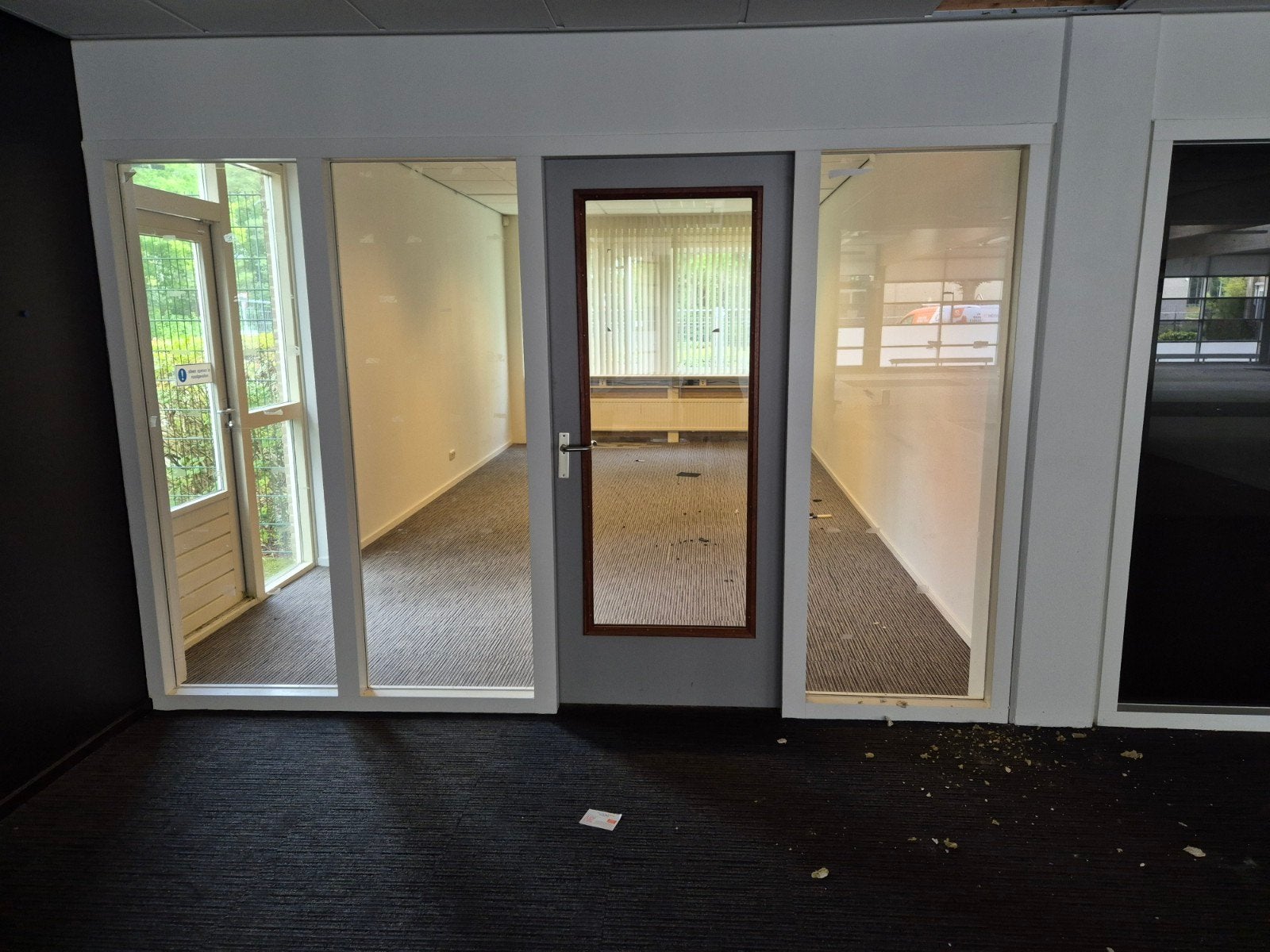 kantoor pui kozijn binnen, Doe-het-zelf en Verbouw, Binnendeur, Ophalen of Verzenden, Glas, 120 cm of meer