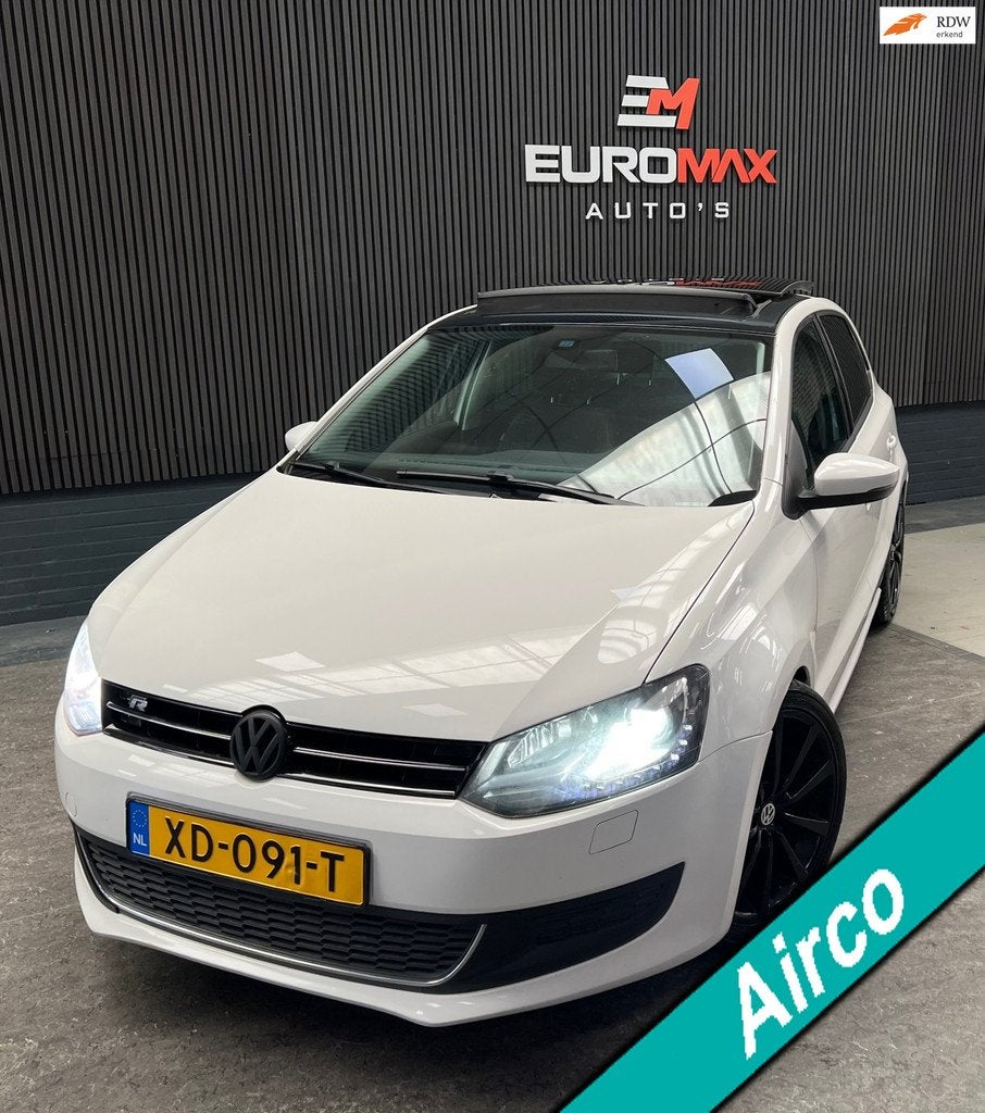 Volkswagen Polo 1.2 TSI Highline Opendak - Distr. Ketting Ve, Voorwielaandrijving, Euro 5, Stof, Zwart