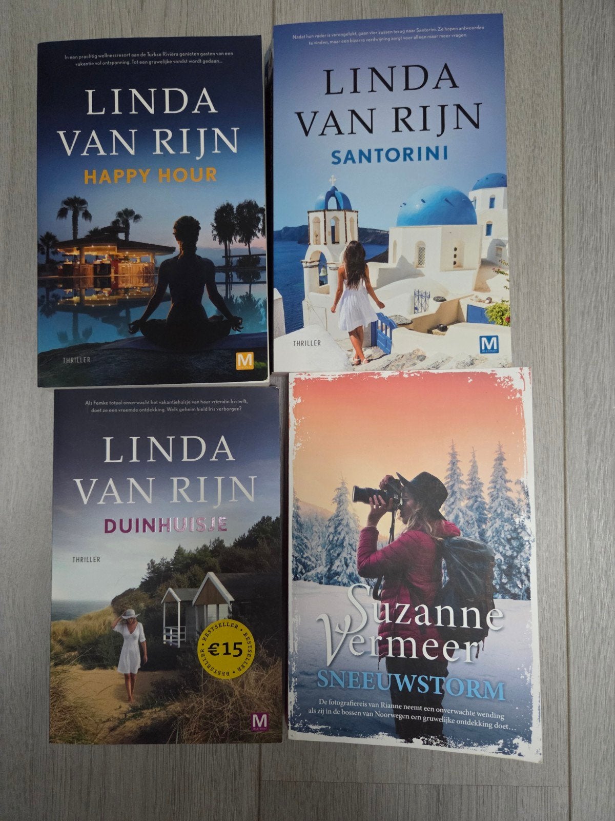 4 thrillers: Linda van Rijn & Suzanne Vermeer, Ophalen, Zo goed als nieuw, Linda van Rijn, Suzanne Vermeer, Nederland