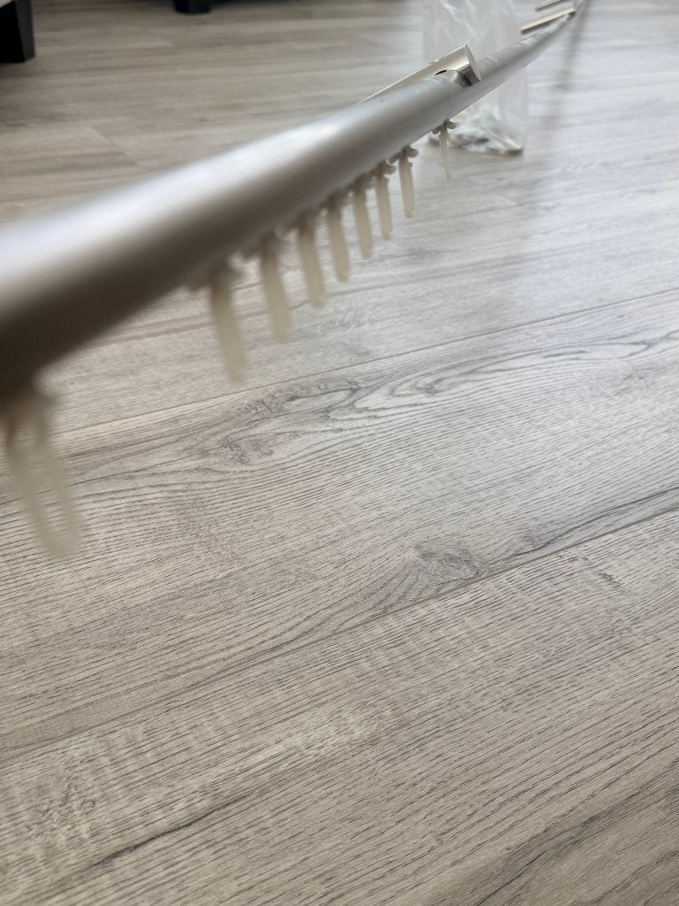 gordijnrail met rollers en ophang accessoires, Ophalen, Vitrage, Gebruikt, 470 cm