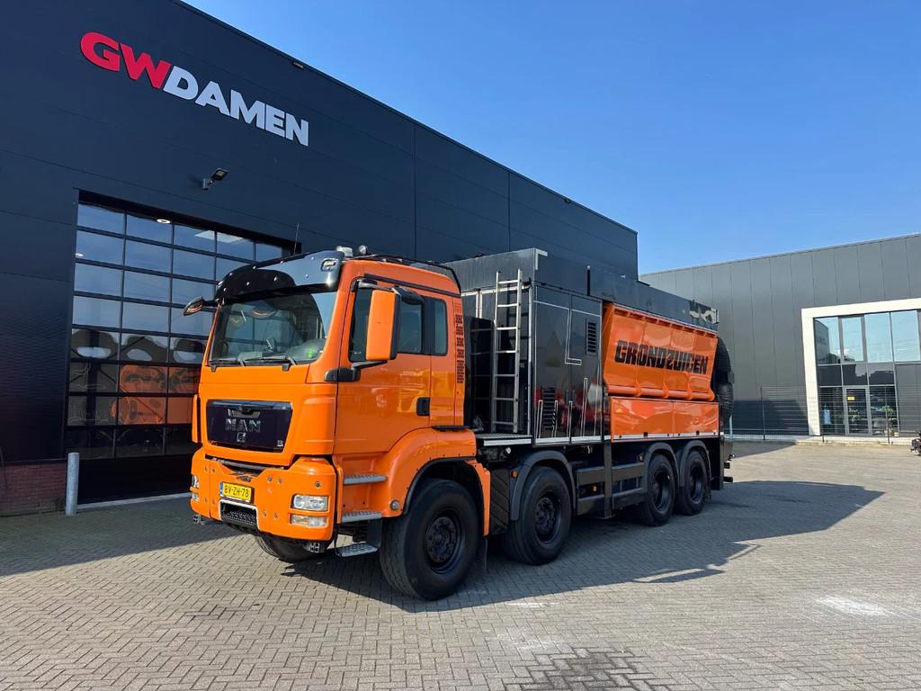 MAN TGS 41.440 8x4 RSP 10 m3 Saugbagger (bj 2009), Auto's, Vrachtwagens, Achterwielaandrijving, MAN, Origineel Nederlands, 441 pk