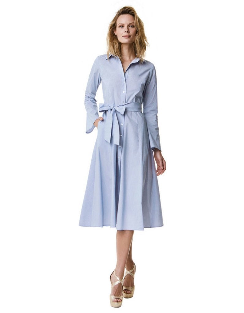 LaDress jurk Amanda zachtblauw maat L (zeer goede staat), Kleding | Dames, Maat 42/44 (L), Zo goed als nieuw, Knielengte, LaDress