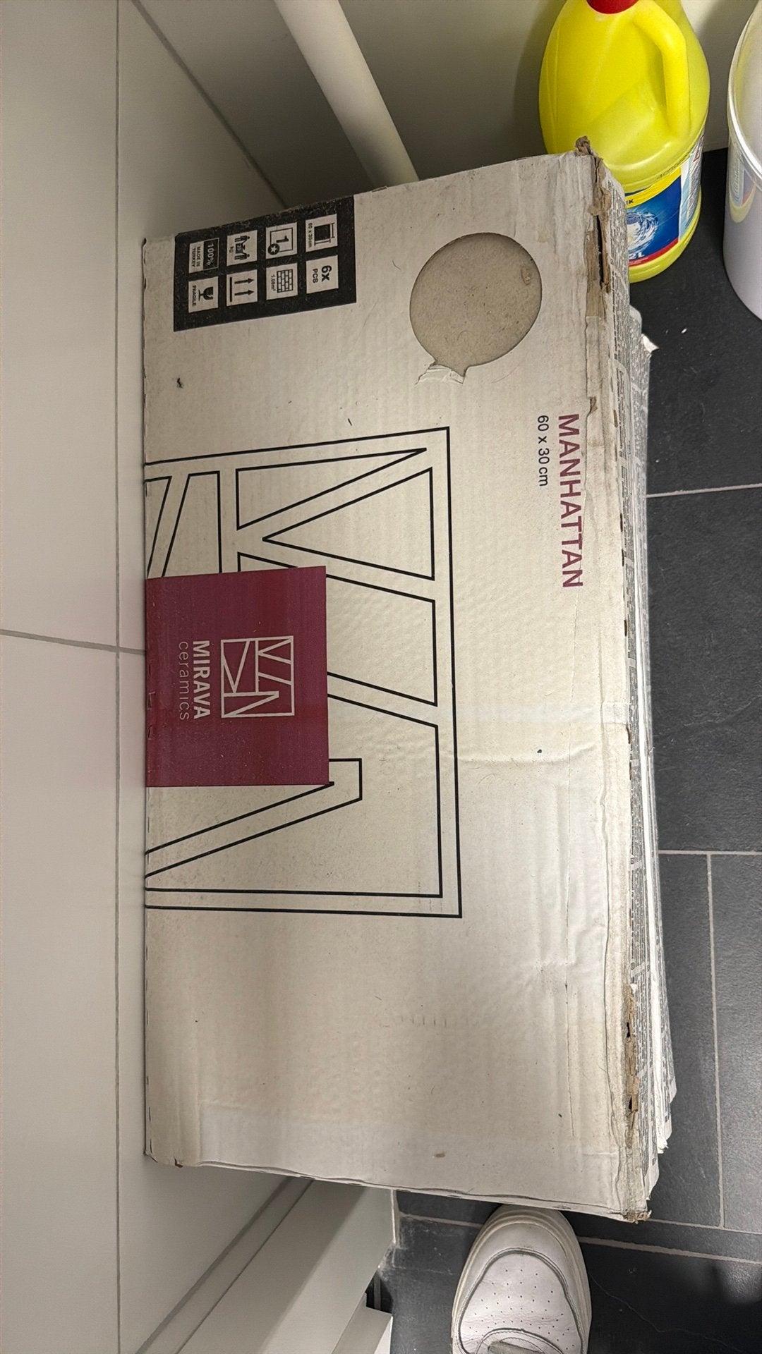 Manhatten tegels 60x30 Hornbach Mirava, Doe-het-zelf en Verbouw, Tegels, 60 cm of meer, Zo goed als nieuw, Minder dan 5 m², Wandtegels