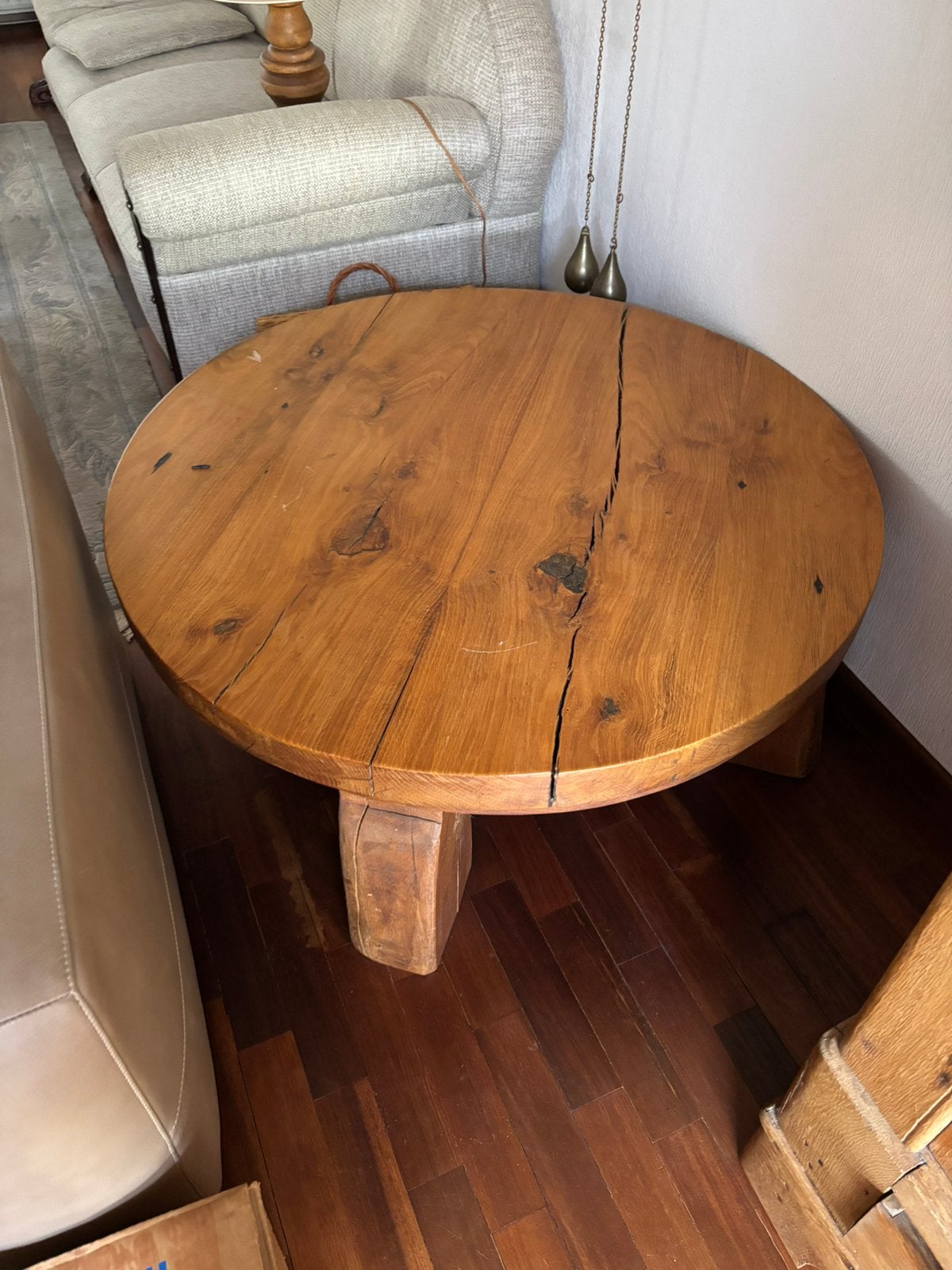 Salon tafel, Huis en Inrichting, Tafels | Salontafels, Ophalen, Zo goed als nieuw, Rond, 50 tot 100 cm