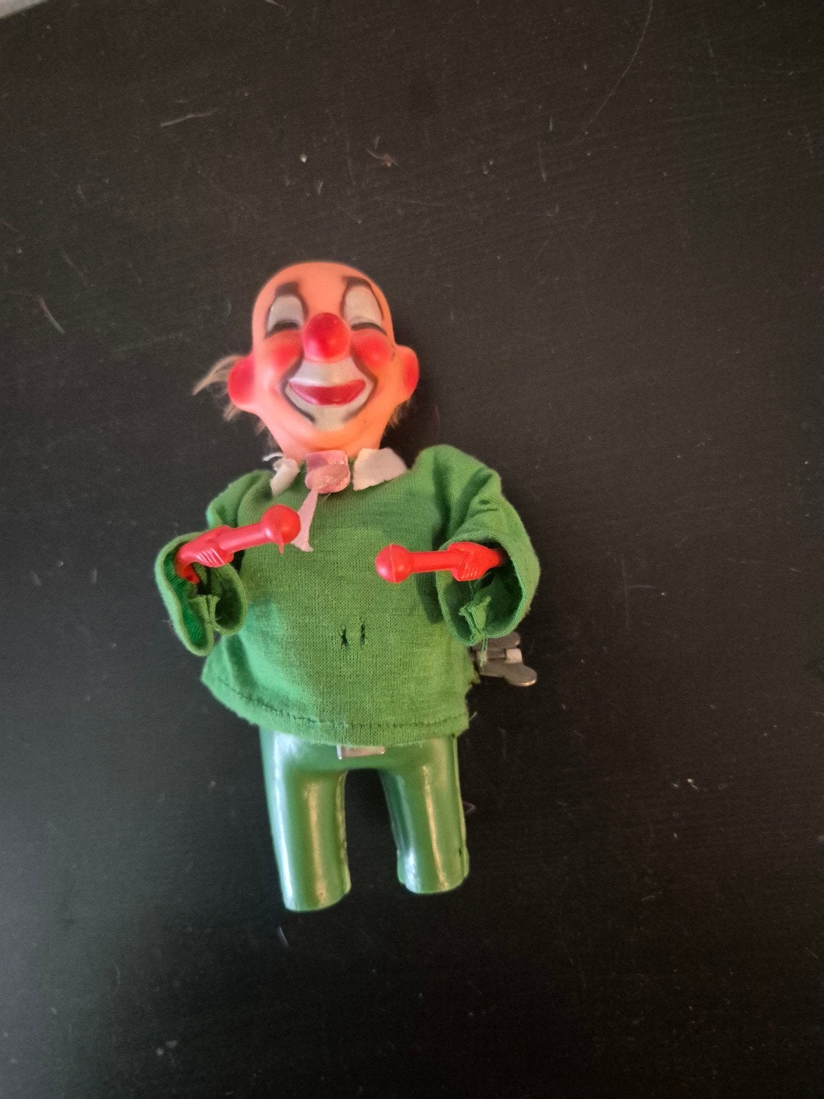 Vintage Opwindbare Clown met Trommel - Speelgoed, Ophalen of Verzenden, Jongen of Meisje