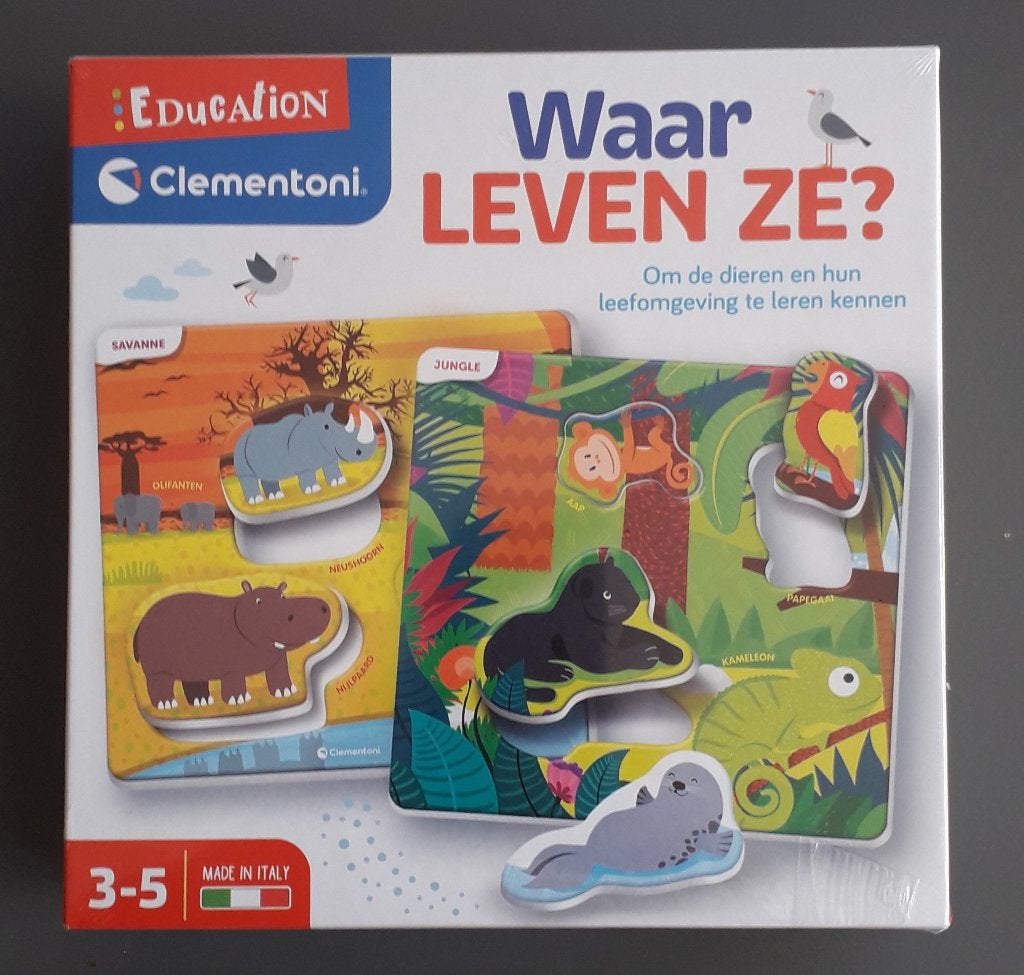 Waar leven ze educatief spel leeftijd 3-5 jaar NIEUW, Ophalen of Verzenden, Nieuw, Ontdekken