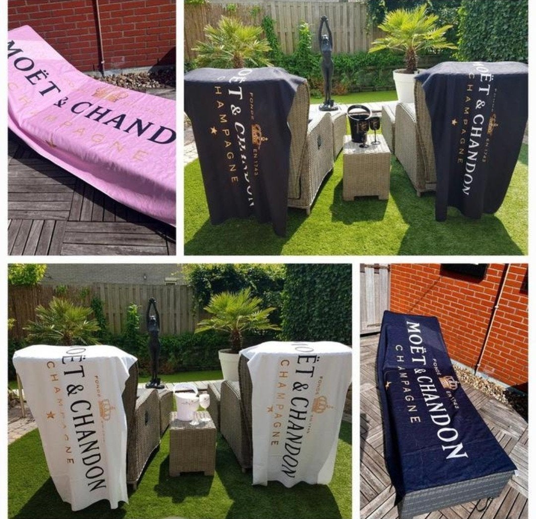 XXL MOËT & CHANDON Badlaken voor aan boord,NU 2 VOOR 79,95‼️, Ophalen of Verzenden, Nieuw, Overige kleuren