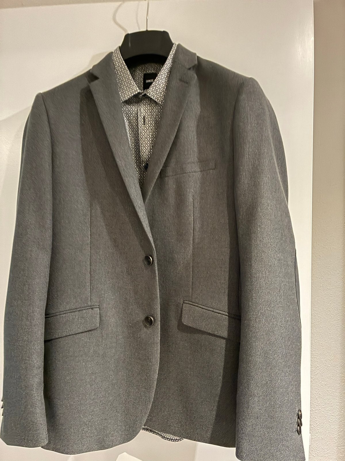 Colbert met elleboogstukken - Maat L, Kleding | Heren, Ophalen of Verzenden, Zo goed als nieuw, Overige maten, Grijs