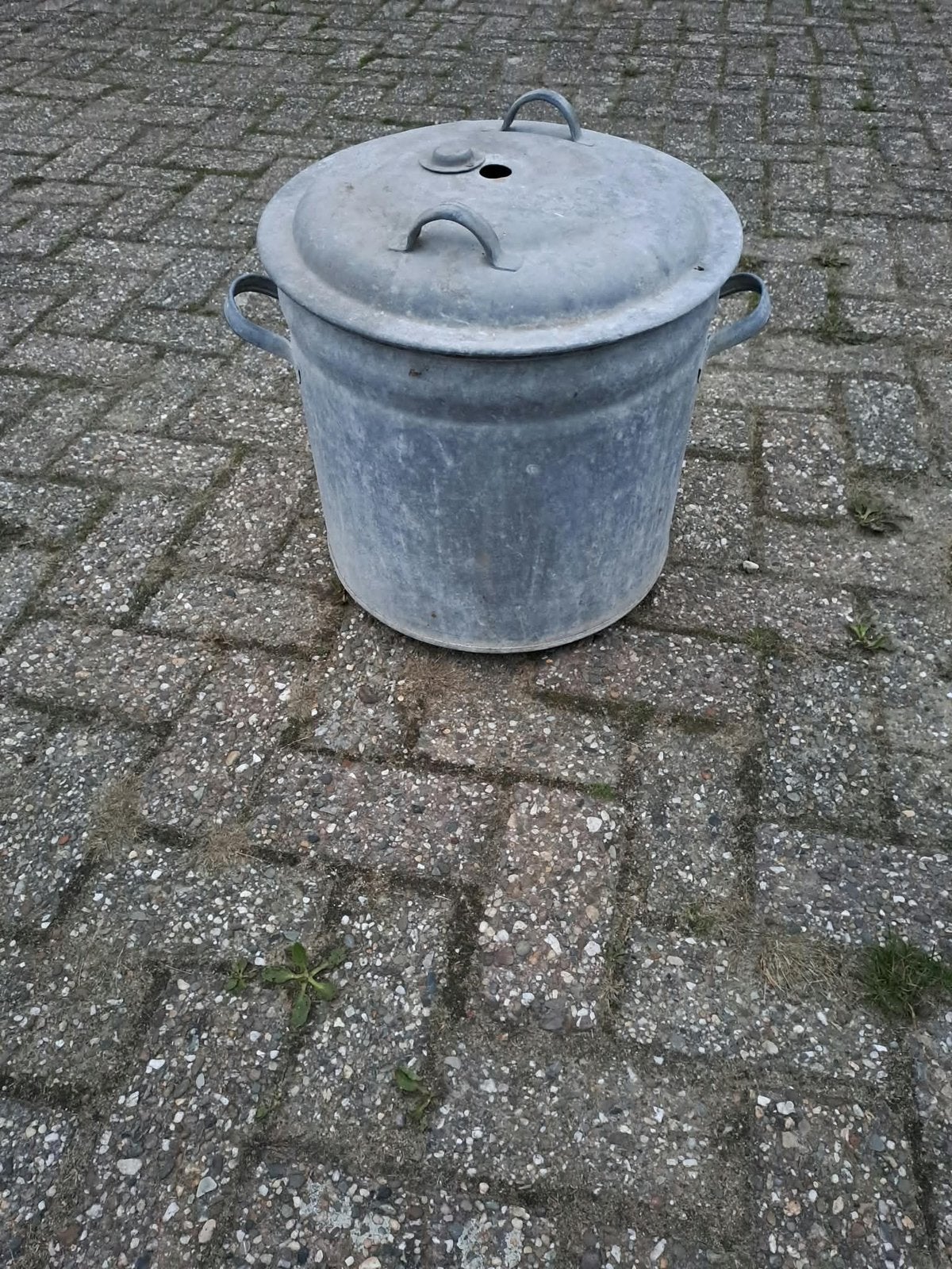 Oude zinken weckpan, Ophalen, Zo goed als nieuw