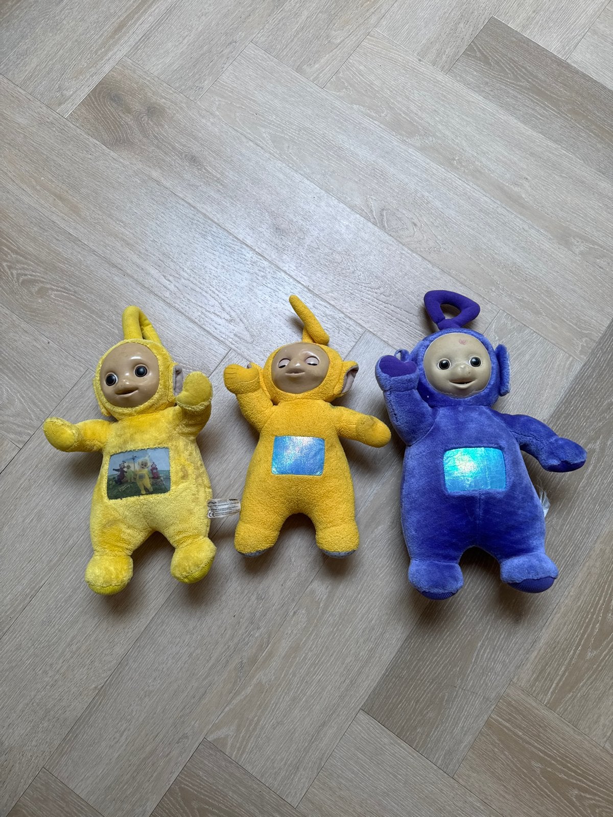 Teletubbies knuffels - Set van 3, Gebruikt, Overige merken, Met licht, Overige typen