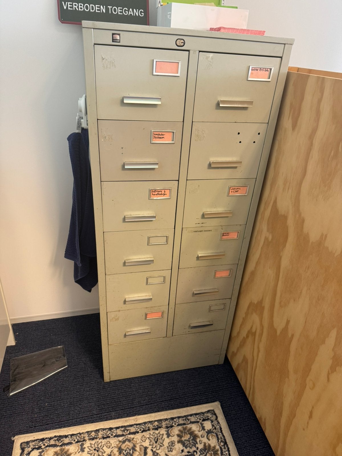 Vintage metalen ladenkast, Ophalen, Gebruikt