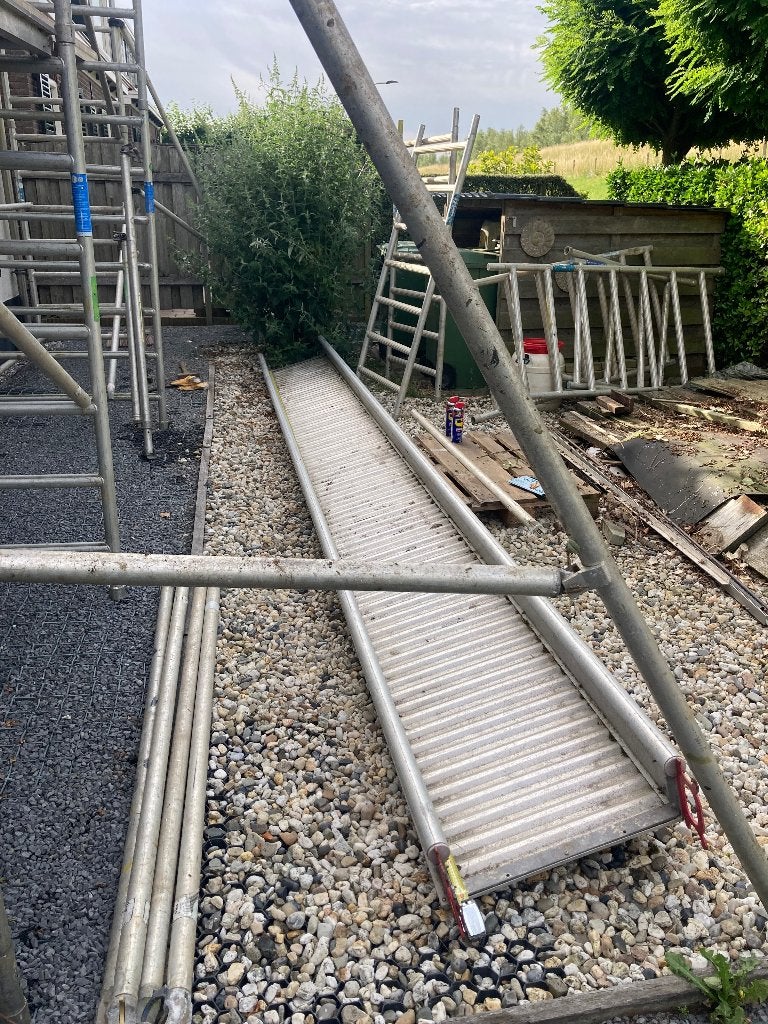 Aluminium steigerplank, loopplank 6m, Ophalen, Zo goed als nieuw, Gevelsteiger, Minder dan 2 meter