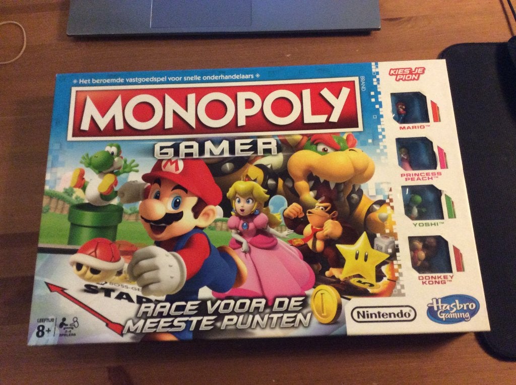 Monopoly, Gamer editie + 4 extra pionnen. verzamel-item, Hobby en Vrije tijd, Een of twee spelers, Ophalen of Verzenden, Nintendo