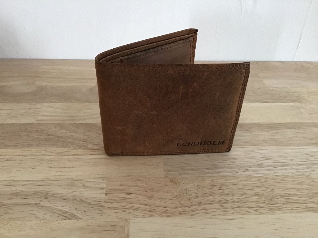 Lederen portemonnee, Bruin, Zo goed als nieuw, Leer, Ophalen