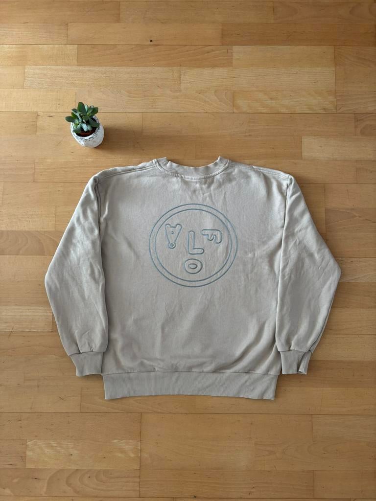 OLAF Sweater Backprint Beige S, Ophalen of Verzenden, Zo goed als nieuw, Beige