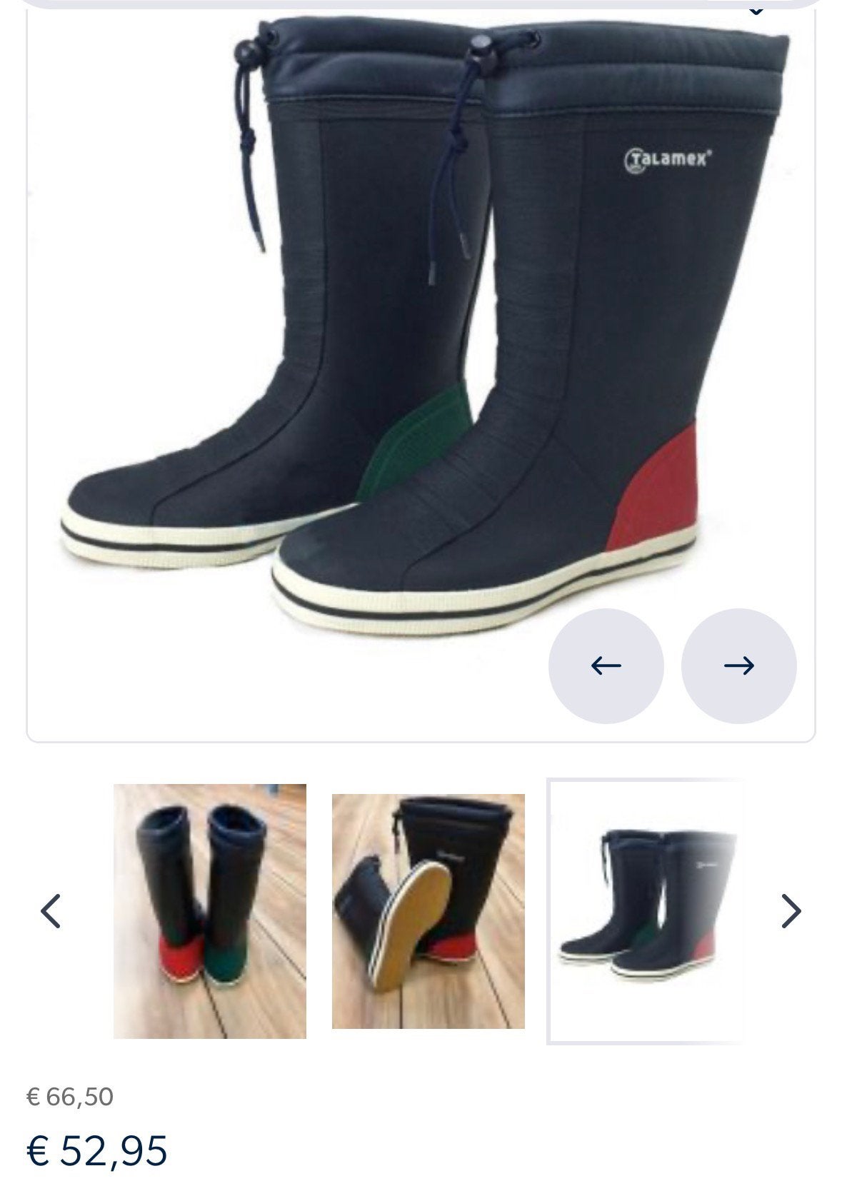 Zeillaarzen Talamex maat 42, Ophalen of Verzenden, Zo goed als nieuw, Dame of Heer, Bootschoenen