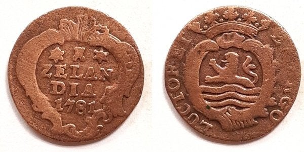 Zeeland duit 1781, Verzenden, Vóór koninkrijk, Overige waardes