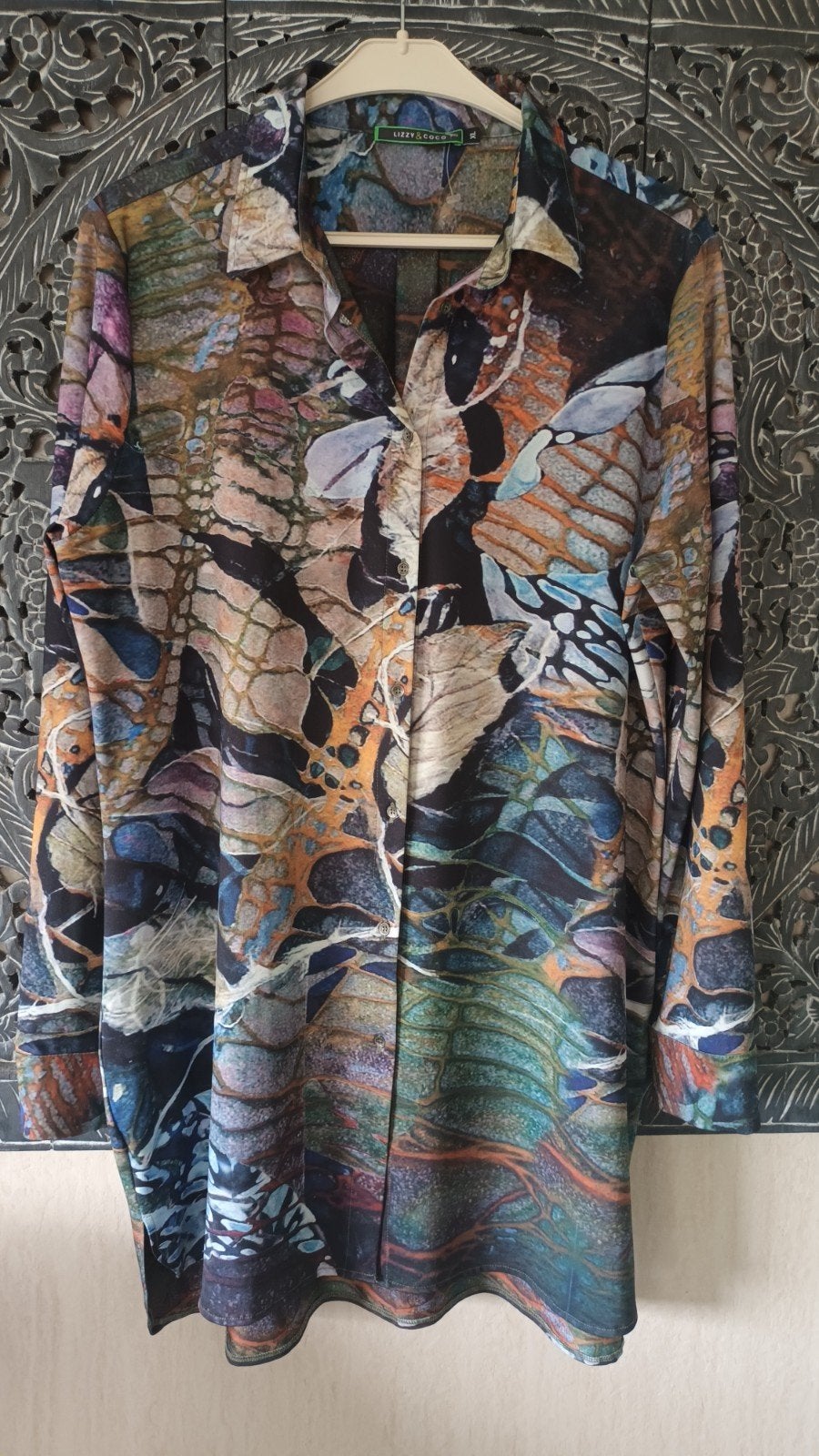 Lizzy&Coco lange travelstof blouse XL, Meerkleurig, Maat 46/48 (XL) of groter, Ophalen of Verzenden, Zo goed als nieuw