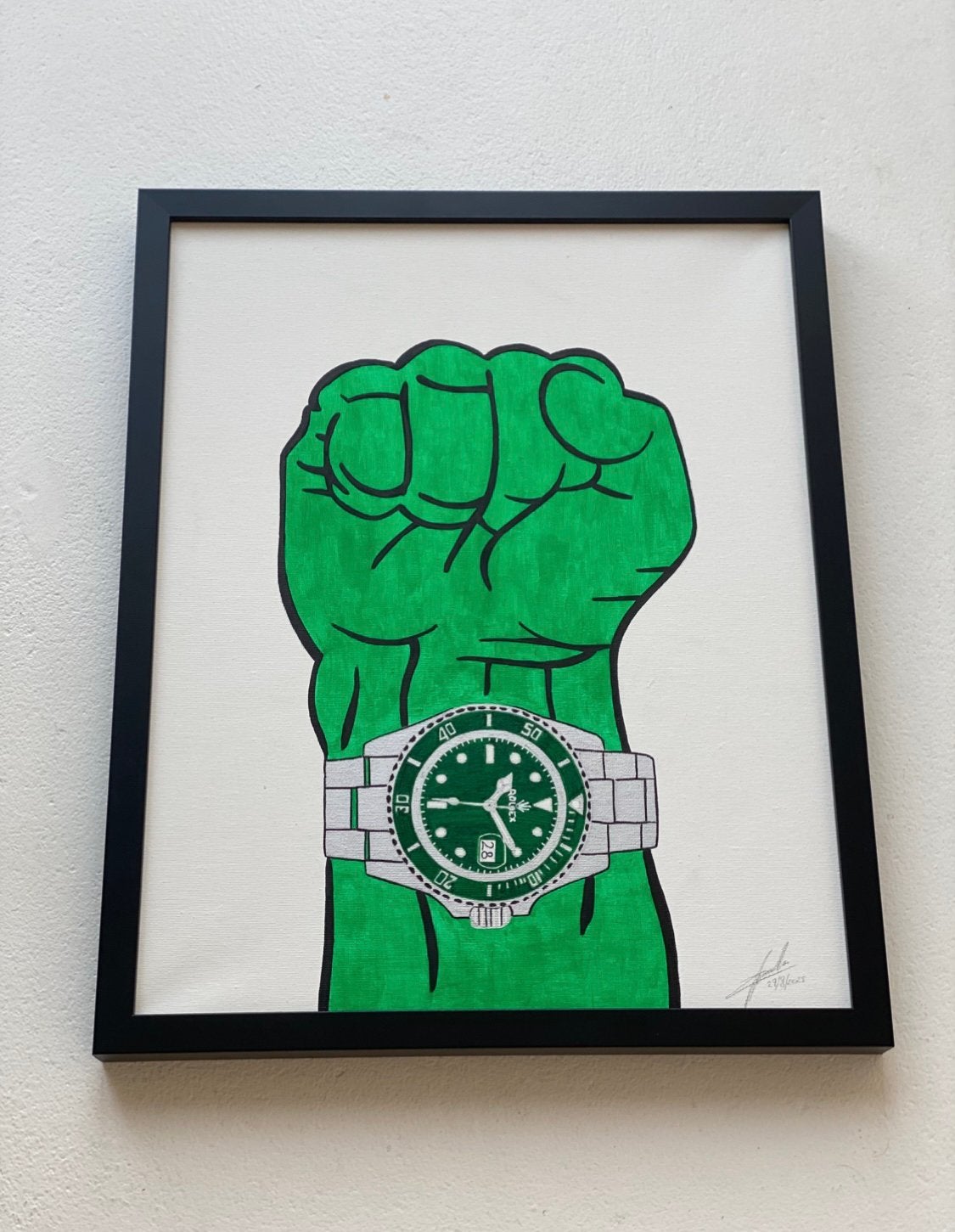Rolex hulk schilderij, Ophalen of Verzenden