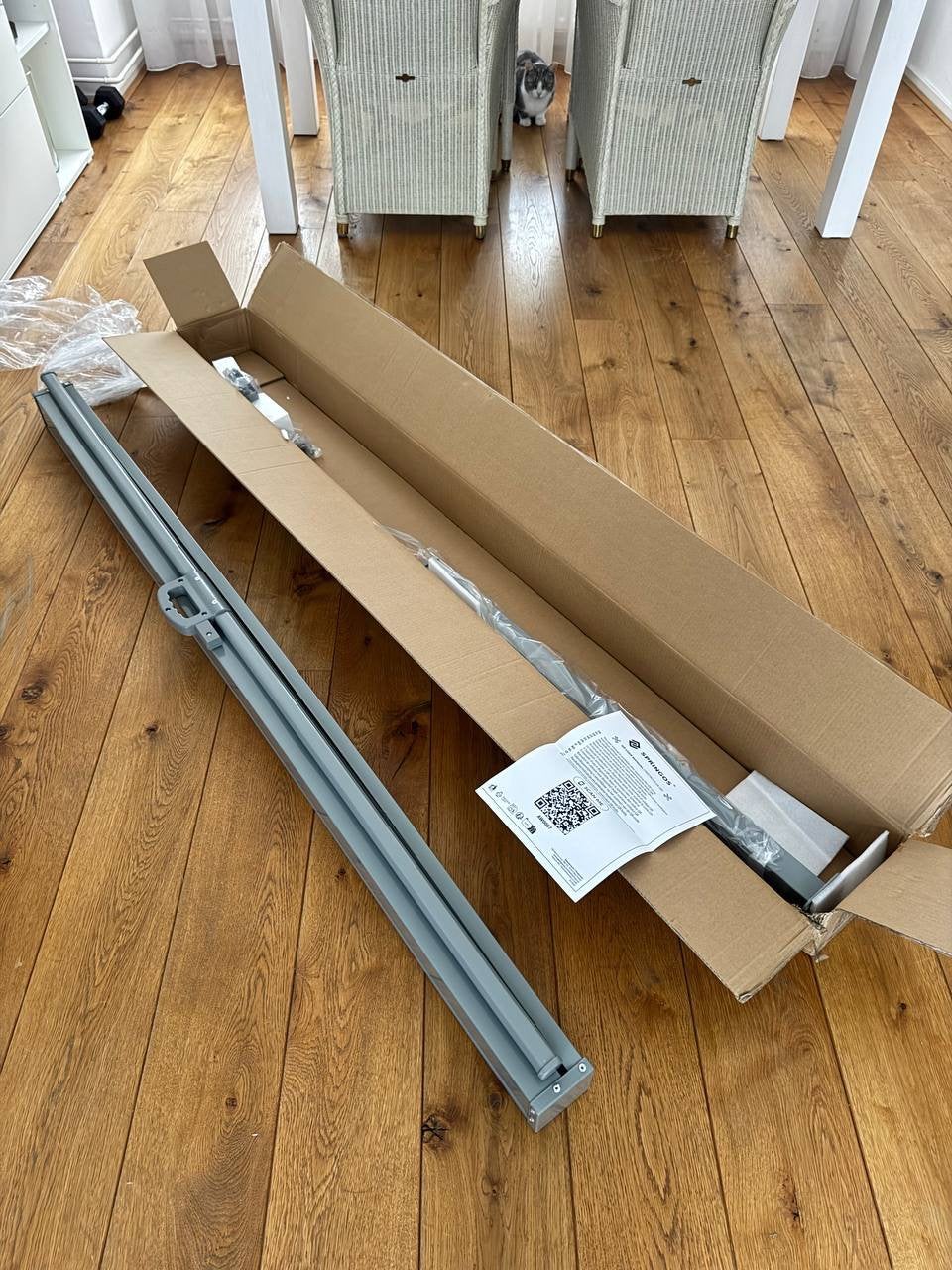 Uittrekbaar zijscherm / windscherm 400 x 180 cm – antraciet, Ophalen, 400 cm, 180 cm, Nieuw