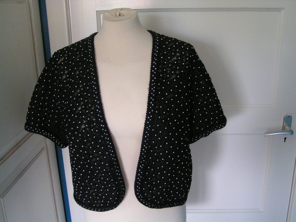 Mooi Zwart Vestje vol met Pareltjes maat 40-42, Kleding | Dames, Truien en Vesten, Ophalen of Verzenden, Zo goed als nieuw, Maat 38/40 (M)