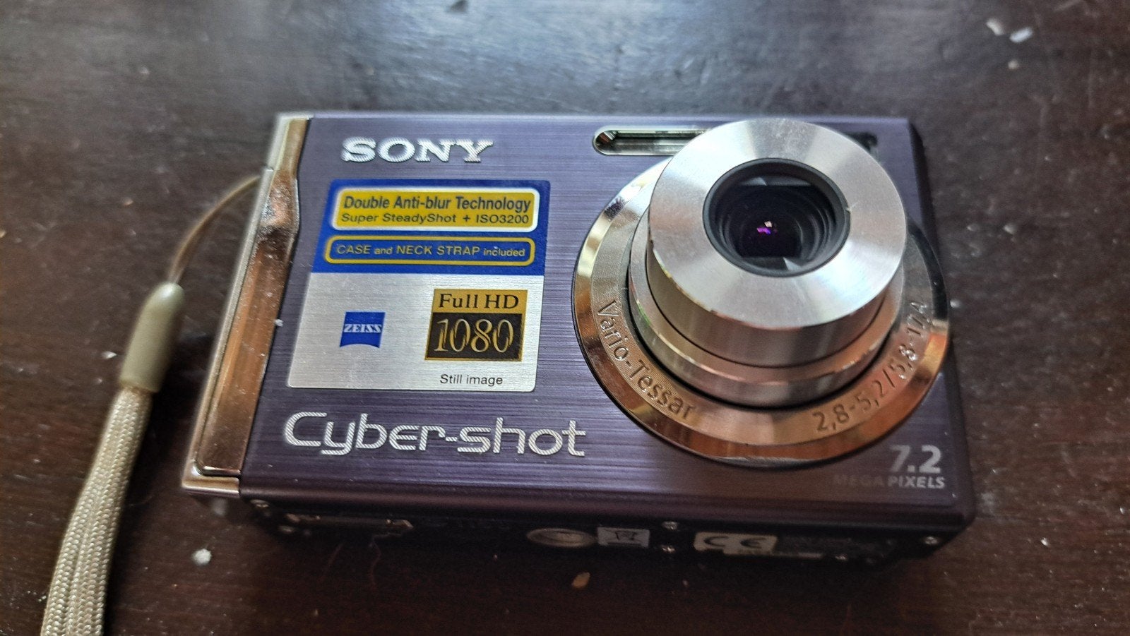 Sony Cyber-shot 7.2 MP Compactcamera met accessoires, Gebruikt, Geheugenkaart, Ophalen of Verzenden, Compactcamera