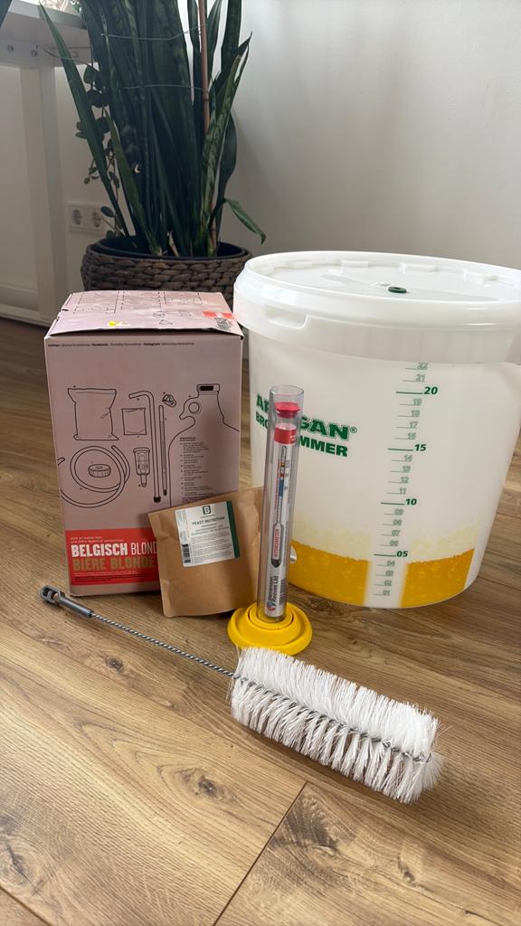 Bierbrouw Starter Set met 25L Vergistingsvat, Ophalen of Verzenden, Zo goed als nieuw