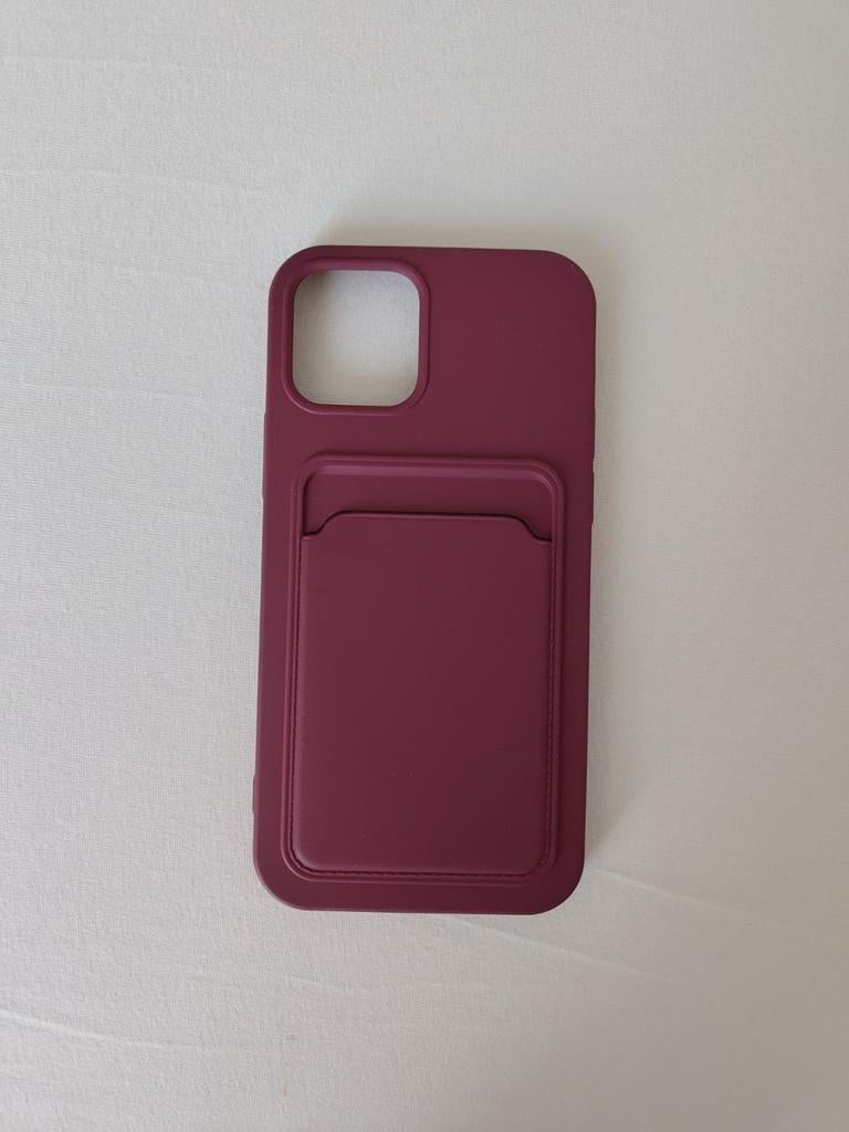 Iphone 12 hoesje met houder voor 1 pasje, siliconen, Ophalen of Verzenden, IPhone 12