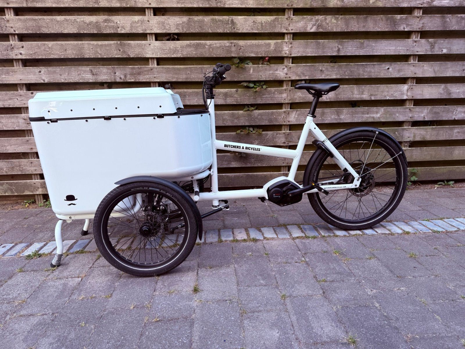 Butchers & Bicycles MK1-E Elektrische Bakfiets, Fietsen en Brommers, Huif, Zo goed als nieuw, 2 kinderen, Schijfrem