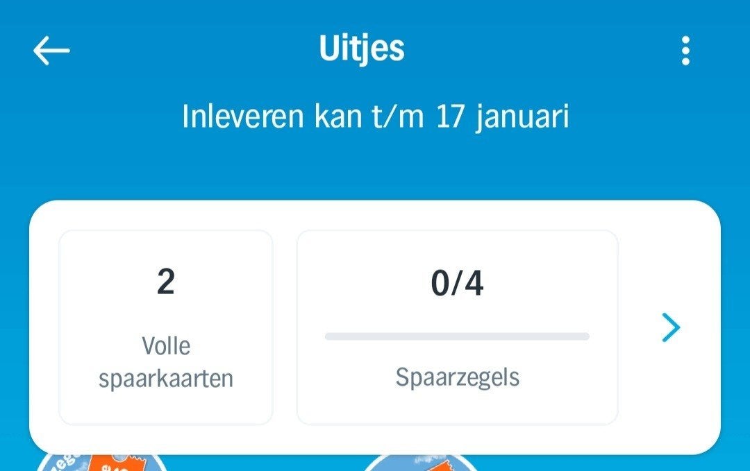2 digitale sp.krt.uitjeszegels 2e toegangskrt.gratis.P.stuk, Verzamelen, Albert Heijn, Ophalen