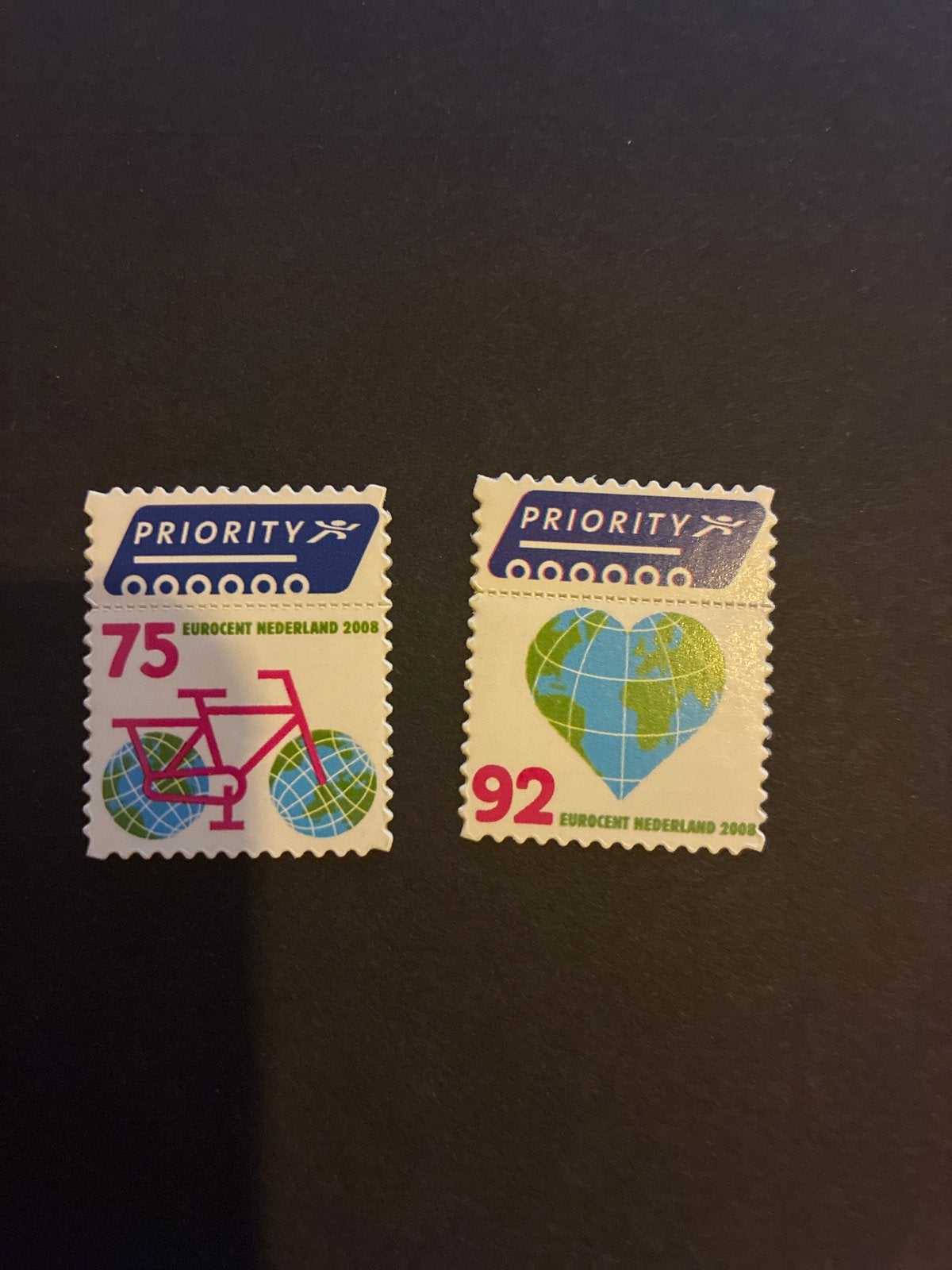 Nederland Postzegels 2560-2561 Priority Eurocent 2008, Ophalen of Verzenden, Na 1940, Postfris