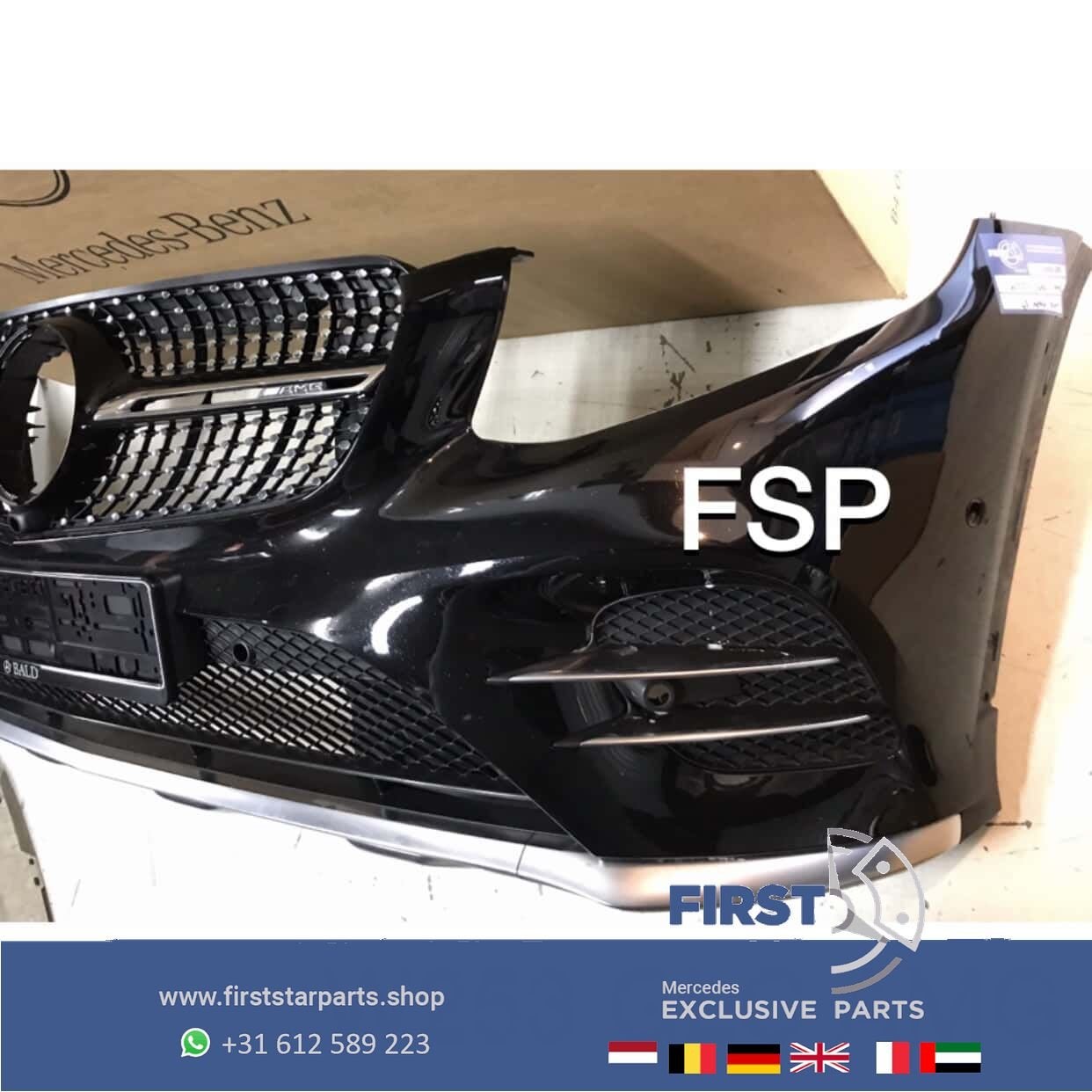 W253 GLC 43 AMG VOORBUMPER COMPLEET + Diamond Gril A25388533, Gebruikt, -, Voor, Ophalen of Verzenden