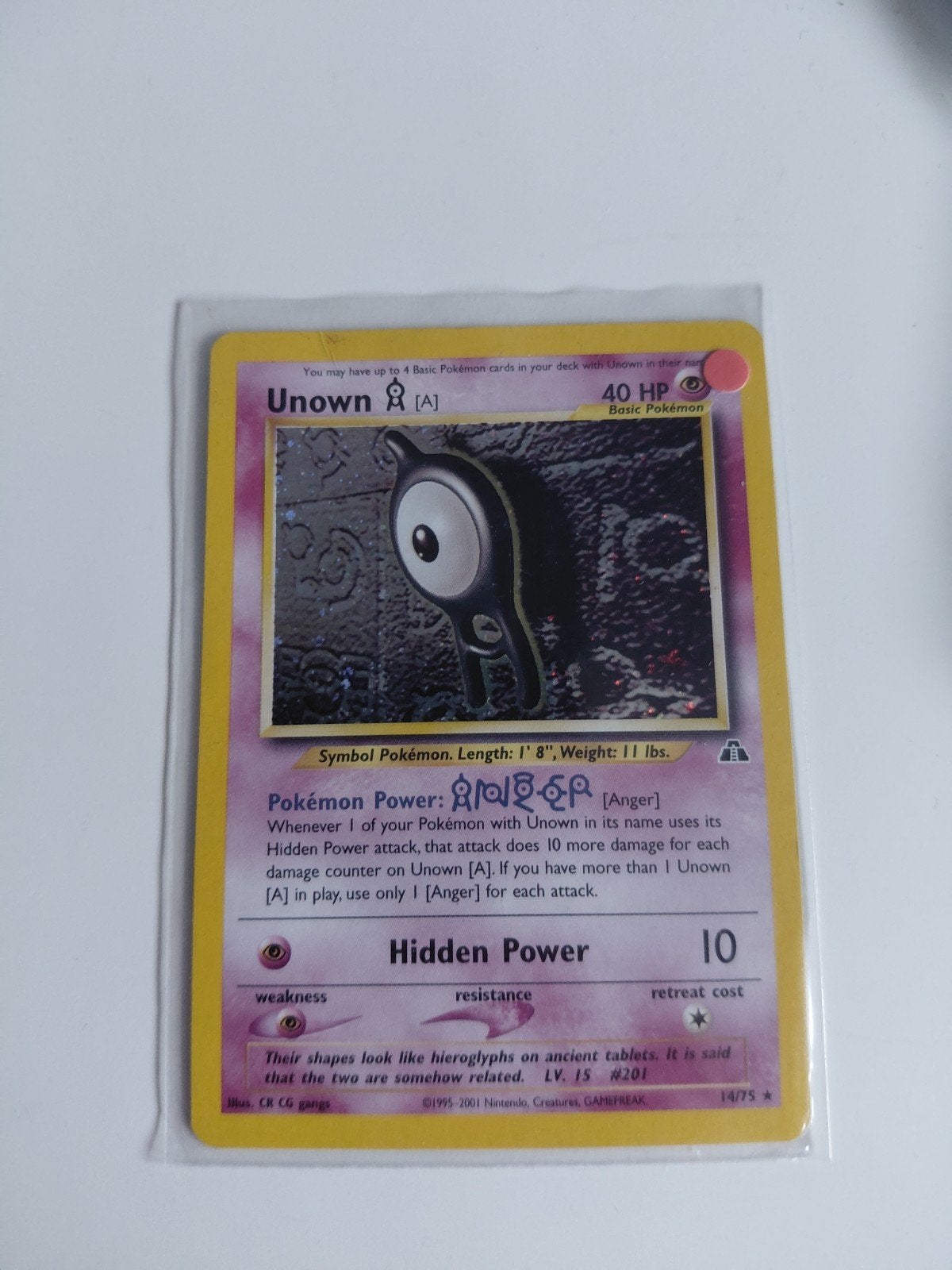 unown holo neo serie, Ophalen of Verzenden, Zo goed als nieuw