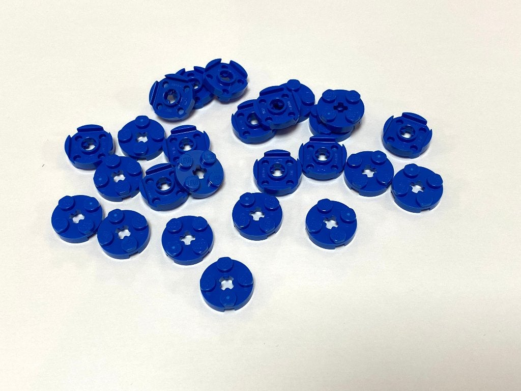 Partij 25x nieuwe ronde 2x2 lego plaatjes in diverse kleuren, Overige thema's, Lego, Nieuw, Ophalen of Verzenden
