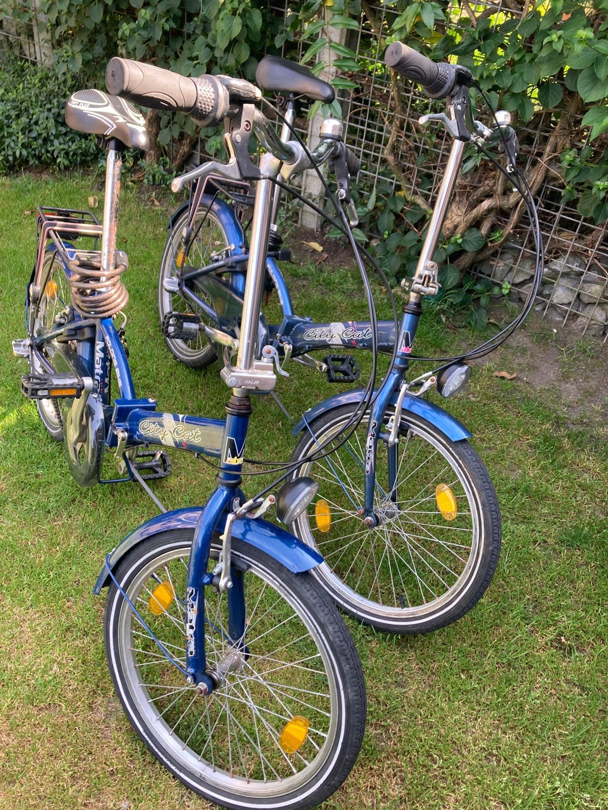 Blauwe Matra City Cat Vouwfietsen 20inch met versnellingen, 20 inch of meer, Gebruikt, Velgrem, Versnellingen