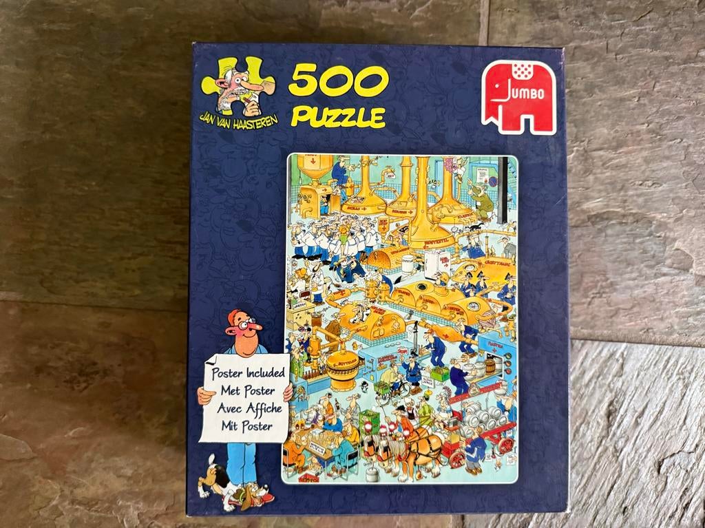 Jan van Haasteren Puzzel 500 stukjes - Brouwerij, Hobby en Vrije tijd, Ophalen of Verzenden, 500 t/m 1500 stukjes, Gebruikt, Legpuzzel