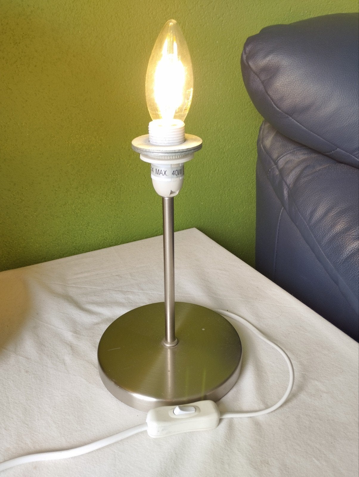 Tafellamp op voet, voor de creatieveling, Gebruikt, Tafellamp, 24 cm, Rond