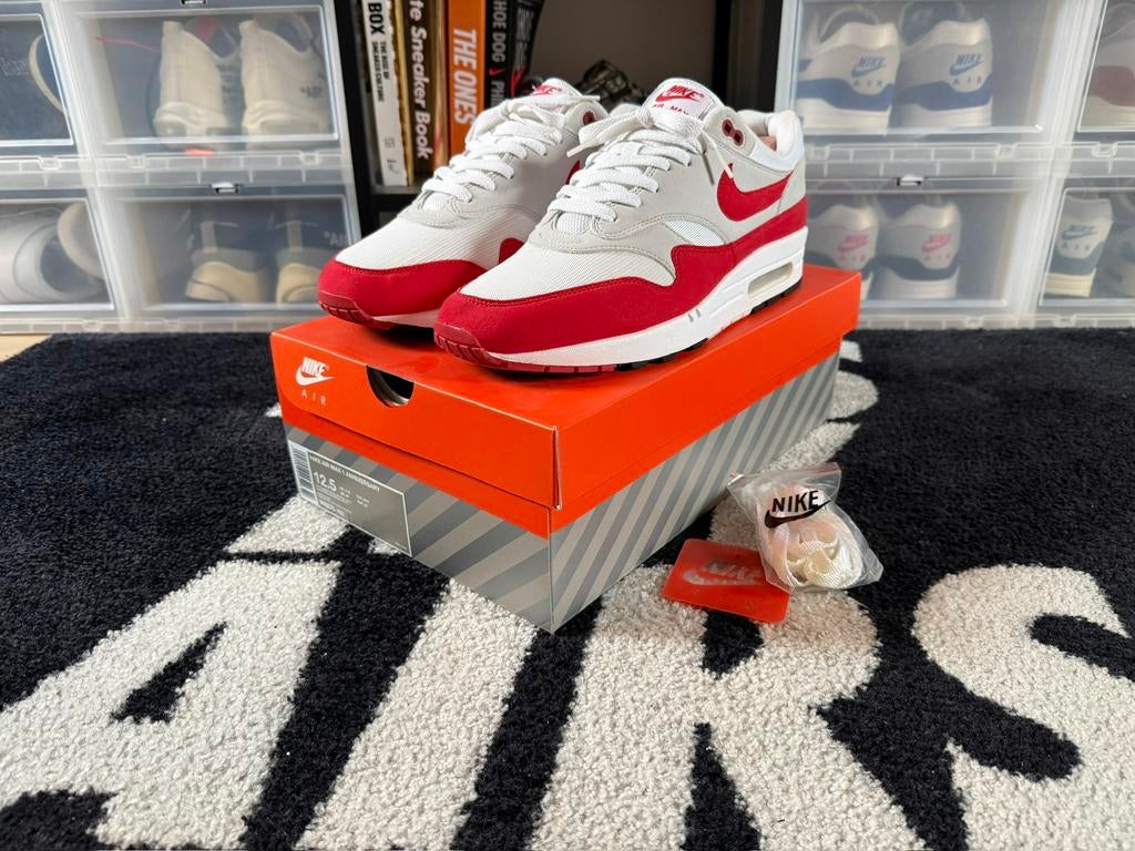 Nike Air Max 1 OG ‘University Red’ (Anniversary 2017), Overige kleuren, Ophalen of Verzenden, Sneakers of Gympen, Gedragen
