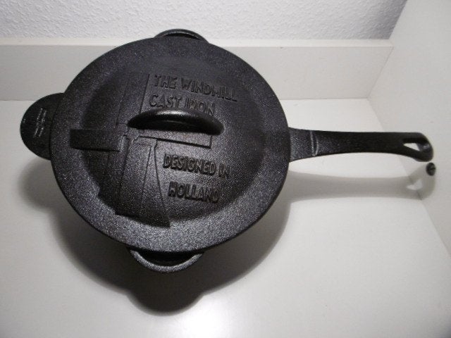 Prachtige zware The Windmill cast iron steelpan. Gietijzer, Geschikt voor barbecue, Ophalen of Verzenden, Nieuw, Gietijzer