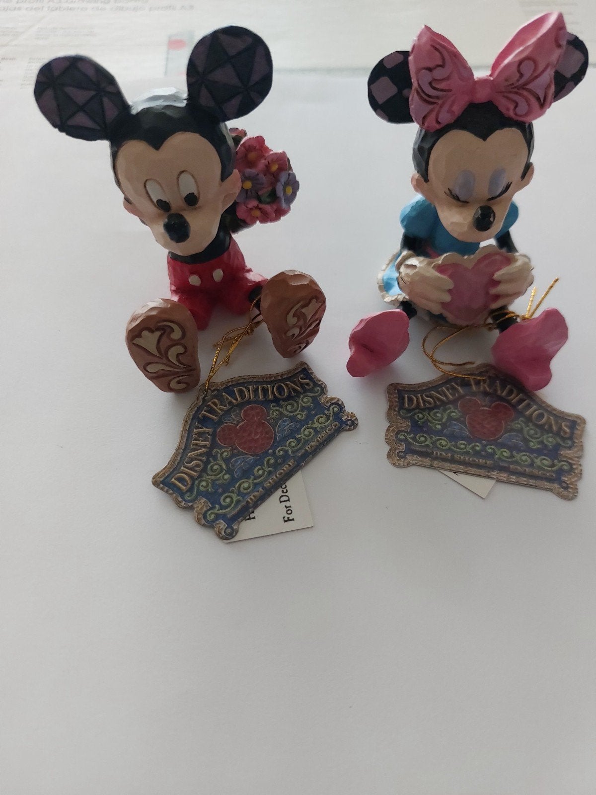 Disney Traditions Mickey & Minnie Mouse Beeldjes, Ophalen of Verzenden, Mickey Mouse, Zo goed als nieuw, Beeldje of Figuurtje