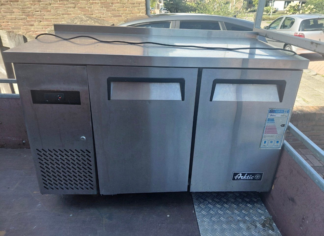 Professionele Arctic Pro koeltafel/ koelwerkbank 2-deurs RVS, Ophalen