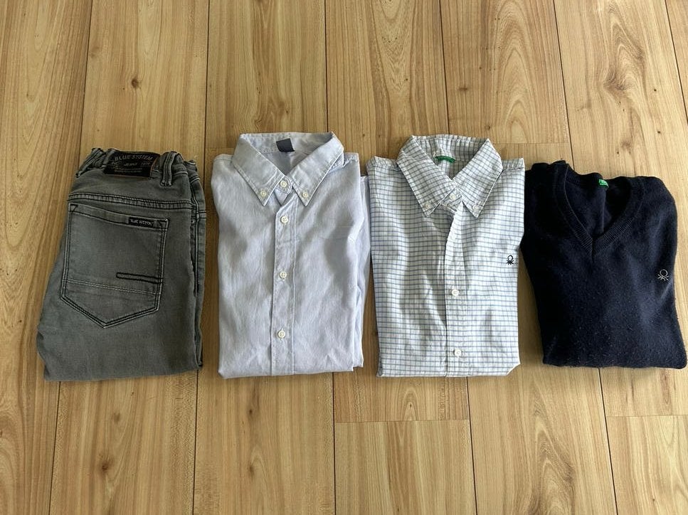 Jongenskleding pakket: Benetton, Zara, Blue System maat 164, Ophalen of Verzenden, Zo goed als nieuw, Jongen, Setje